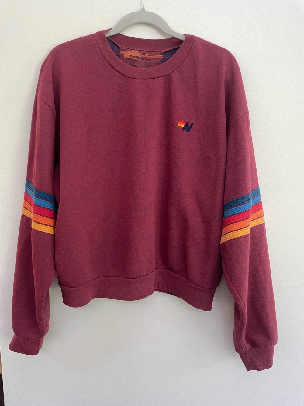 Aviator Nation RUGBY STITCH 2
RELAXED CREW SWEATSHIRT
Maroon Sz M